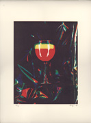 Print 6 from the series Very Popular Story. Event for Prints. Rainbow glass. Then, Mr. Ay-o got drunk by the Rainbow.